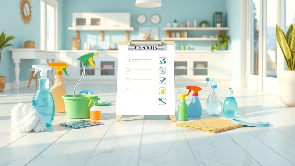Maintenance checklist and supplies for vinyl floor in Myrtle Beach SC