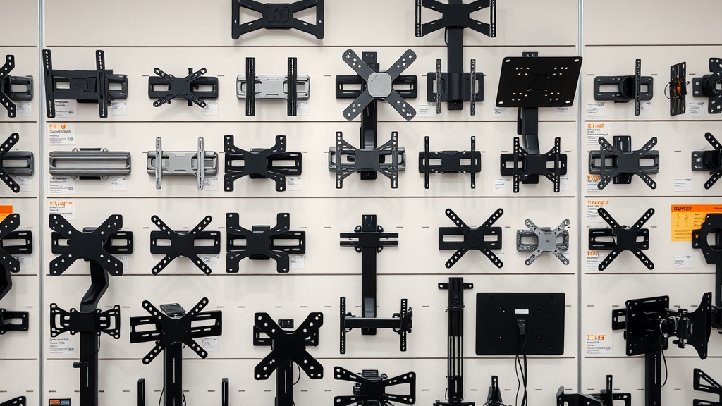 Selection of fixed, tilt, and full-motion TV mounting brackets in Surfside Beach SC