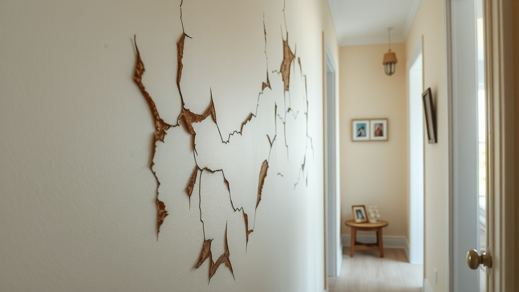 Damaged drywall with cracks and stains – urgent drywall repair in pawleys island sc needed