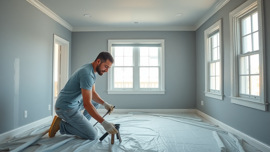 Homeowner and painter discussing color options for interior painting in surfside beach sc