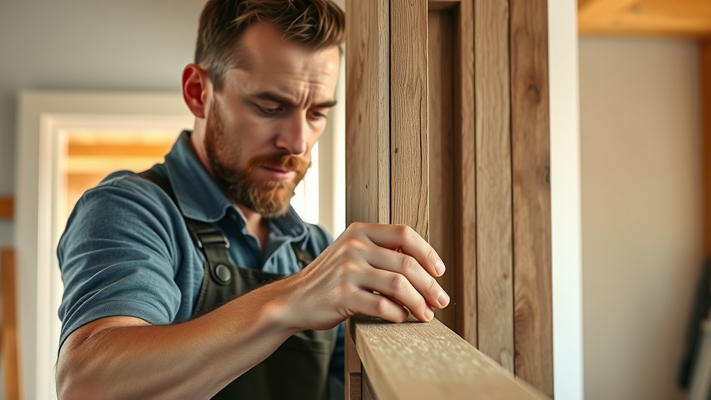 Expert installer fitting a heavy-duty entry door in Surfside Beach SC for maximum security and precision.