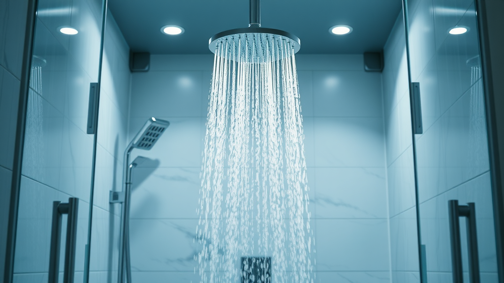modern walk-in shower upgrade with glass enclosure, rainfall showerhead, and stainless steel fixtures in conway sc