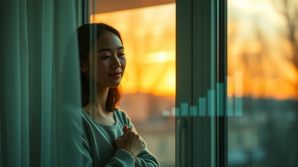 modern home window upgrades for energy efficiency with glowing soft light and graph overlay for cost savings, affordable window repair in Surfside Beach SC